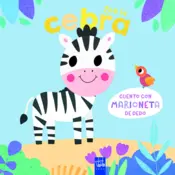 Portada Cuento con marioneta de dedo. Zoe la cebra