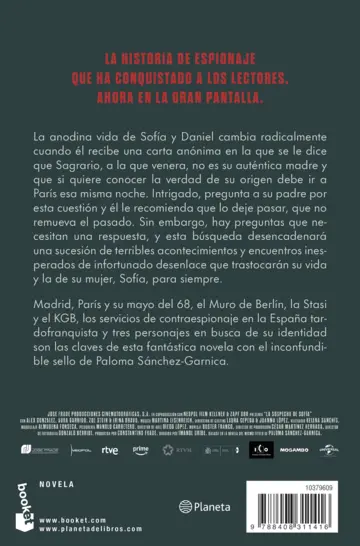 Contraportada La sospecha de Sofía. Ed. Película