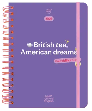 Portada Agenda anual semanal 2026 María Speaks English