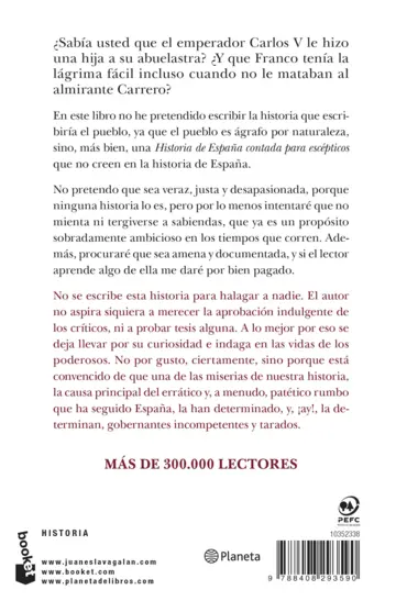 Contraportada Historia de España contada para escépticos