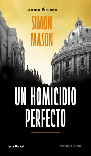 Portada Un homicidio perfecto (Serie Las sombras de Oxford 1)