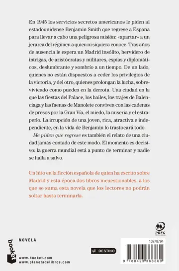 Contraportada Me piden que regrese