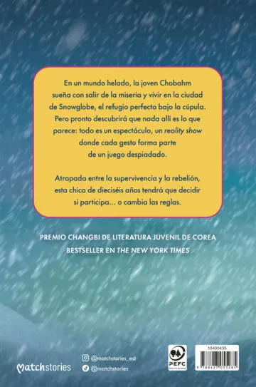 Contraportada Snowglobe. La cúpula de hielo