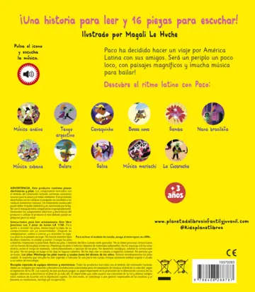 Contraportada Paco y el ritmo latino. Libro musical