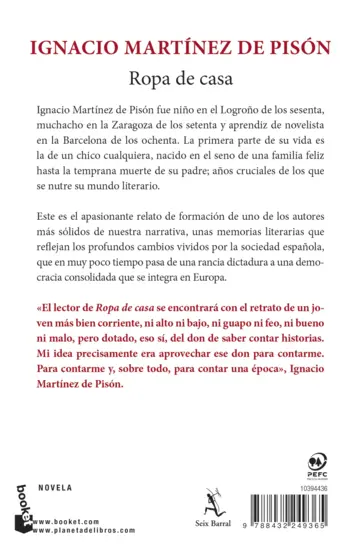 Contraportada Ropa de casa