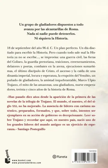 Contraportada Los asesinos del emperador. Edición especial con cantos decorados