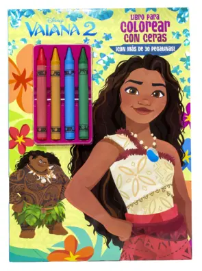 Portada Vaiana 2. Libro para colorear con ceras