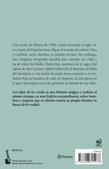 Contraportada Las hijas de la criada