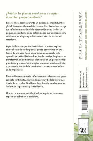Contraportada Memorias de una coreana entre plantas