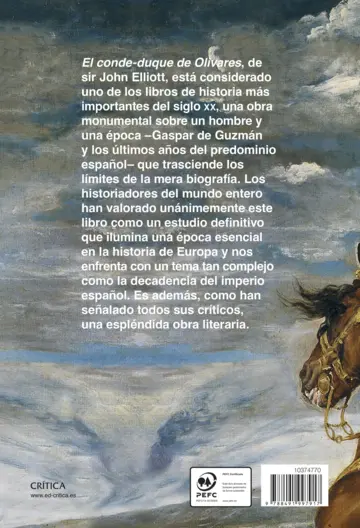 Contraportada El conde-duque de Olivares