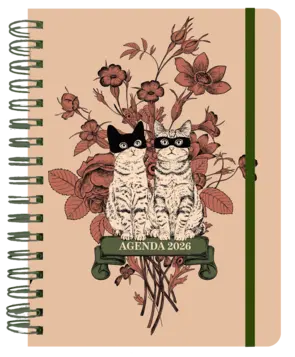 Portada Agenda anual semanal 2026 Laura Agustí "Gatos"