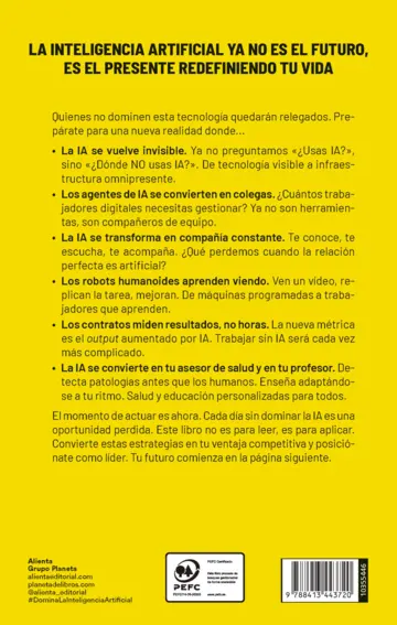 Contraportada Domina la inteligencia artificial antes de que ella te domine a ti