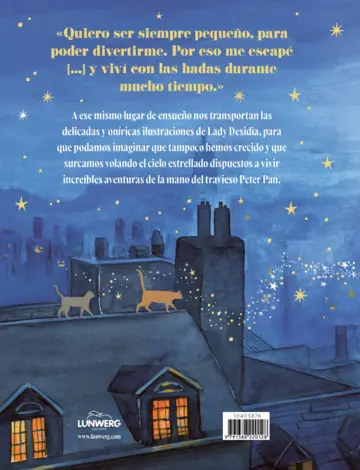Contraportada Peter Pan (edición especial con cantos tintados)