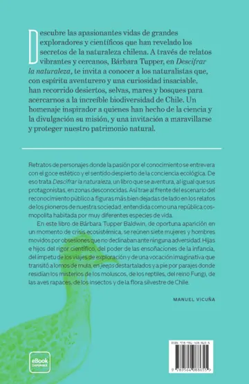 Contraportada Descifrar la naturaleza