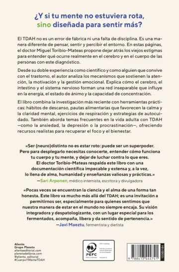 Contraportada Cuerpo y mente TDAH