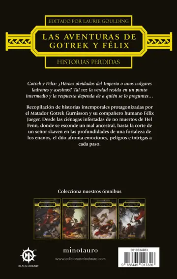 Contraportada Las aventuras de Gotrek y Félix: Historias perdidas