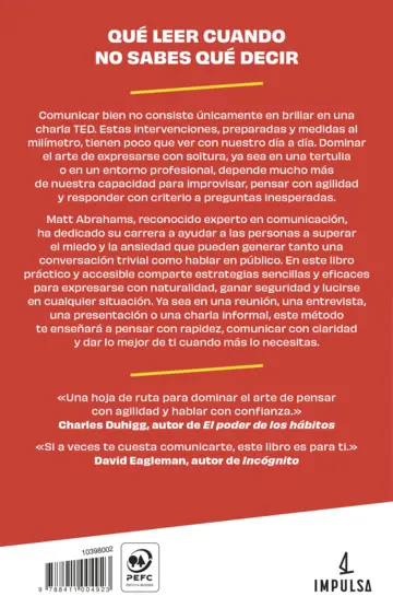 Contraportada Piensa rápido, habla mejor