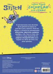 Miniatura contraportada Stitch. Libro para colorear con ceras