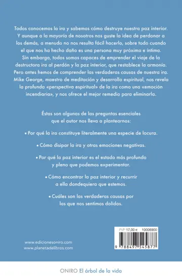 Contraportada Transformar la ira en calma interior