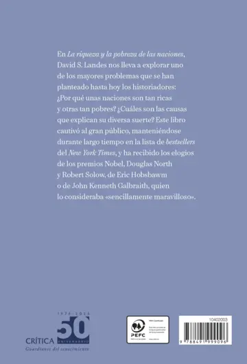 Contraportada La riqueza y la pobreza de las naciones