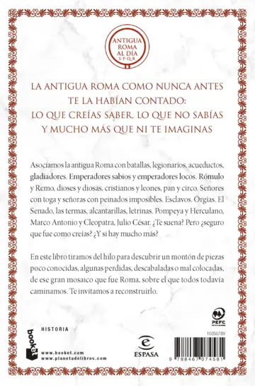 Contraportada Momentos de la antigua Roma que cambiaron el mundo