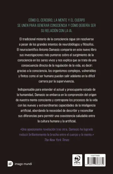 Contraportada Inteligencia natural y la lógica de la consciencia