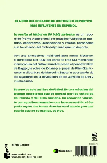 Contraportada La vuelta al fútbol en 80 (+20) historias