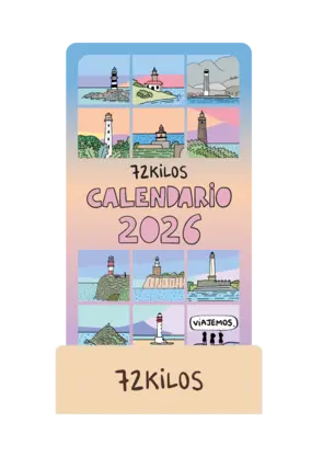 Portada Calendario mesa de tarjetas 2026 72 kilos