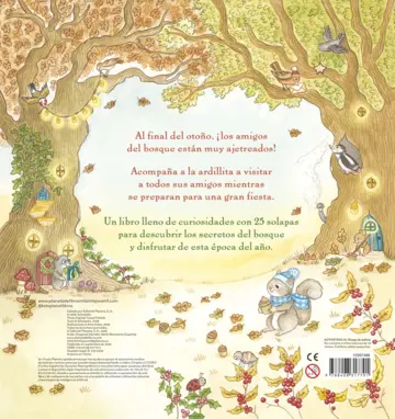 Contraportada Los amigos del bosque. Libro con solapas