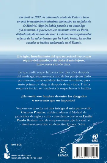 Contraportada El misterioso caso del impostor del Titanic