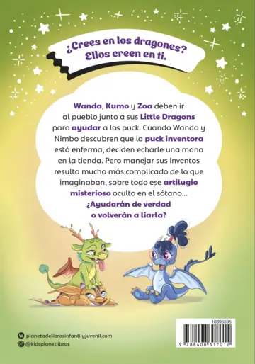 Contraportada Little dragons 5. El lío de los inventos