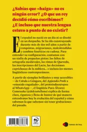 Miniatura contraportada El español no nació ayer