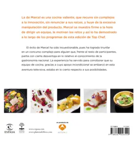 Contraportada Las recetas de Marcel Ress. Ganador de la tercera temporada Top Chef 2015