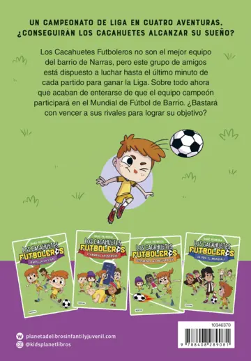 Contraportada Los Cacahuetes futboleros 1. ¡Empieza la liga! Nueva presentación