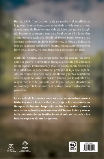 Contraportada La escuela de las novias nazis