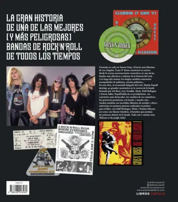 Contraportada Guns N' Roses. 40 aniversario