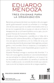 Miniatura contraportada Tres enigmas para la Organización