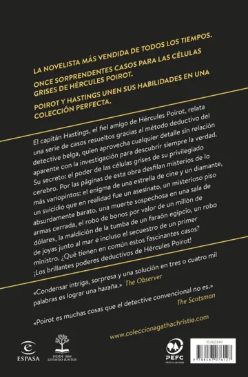 Contraportada Poirot investiga