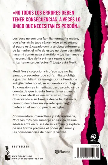 Contraportada Corazón roto (Without Merit)