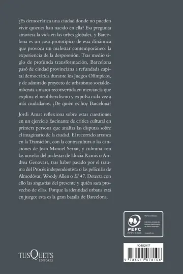 Contraportada Las batallas de Barcelona