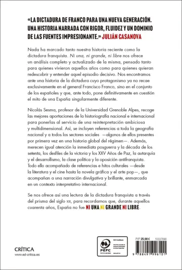 Contraportada Ni una, ni grande, ni libre