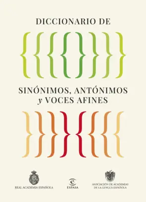 Portada Diccionario de sinónimos, antónimos y voces afines