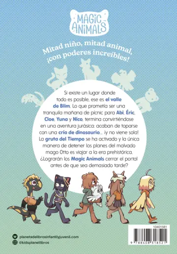 Contraportada Magic Animals 12. La gruta del tiempo