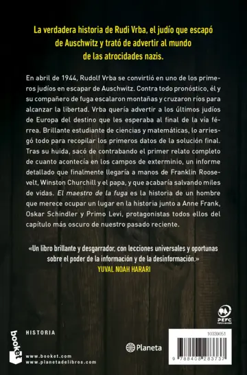 Contraportada El maestro de la fuga