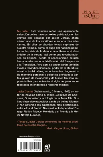 Contraportada No callar