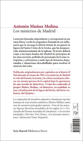Contraportada Los misterios de Madrid