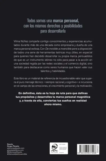 Contraportada De invisible a invencible