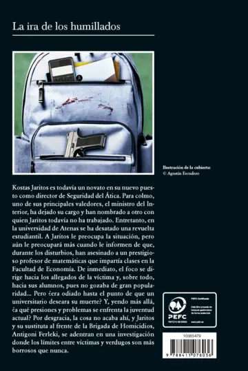 Contraportada La ira de los humillados (Serie Kostas Jaritos 16)