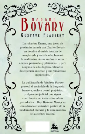 Contraportada Madame Bovary