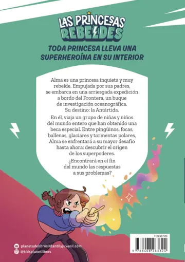 Contraportada Las Princesas Rebeldes 6. El misterio del continente perdido